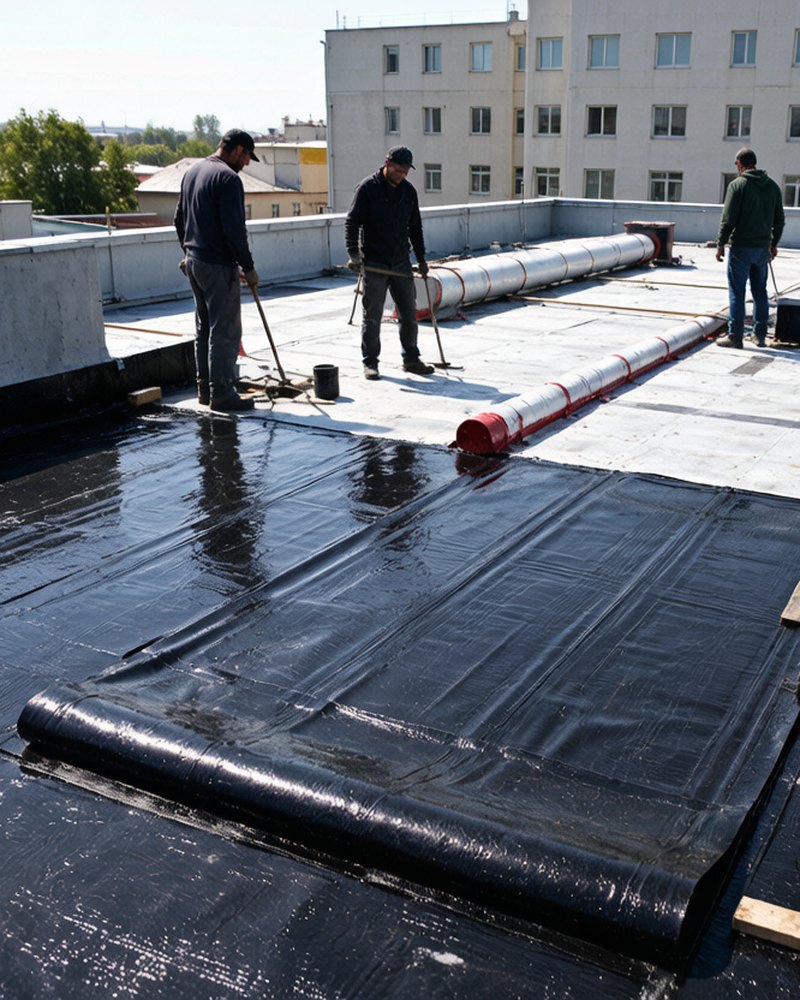Roof waterproofing membrane installation