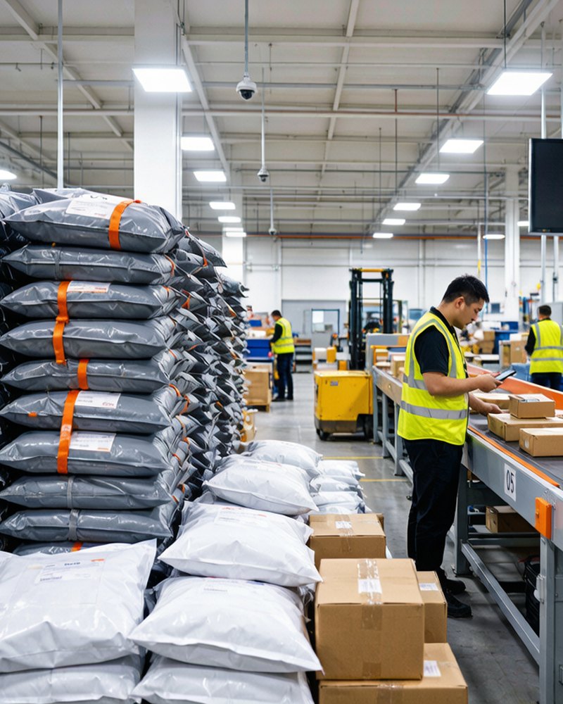 Express parcel sorting and logistics