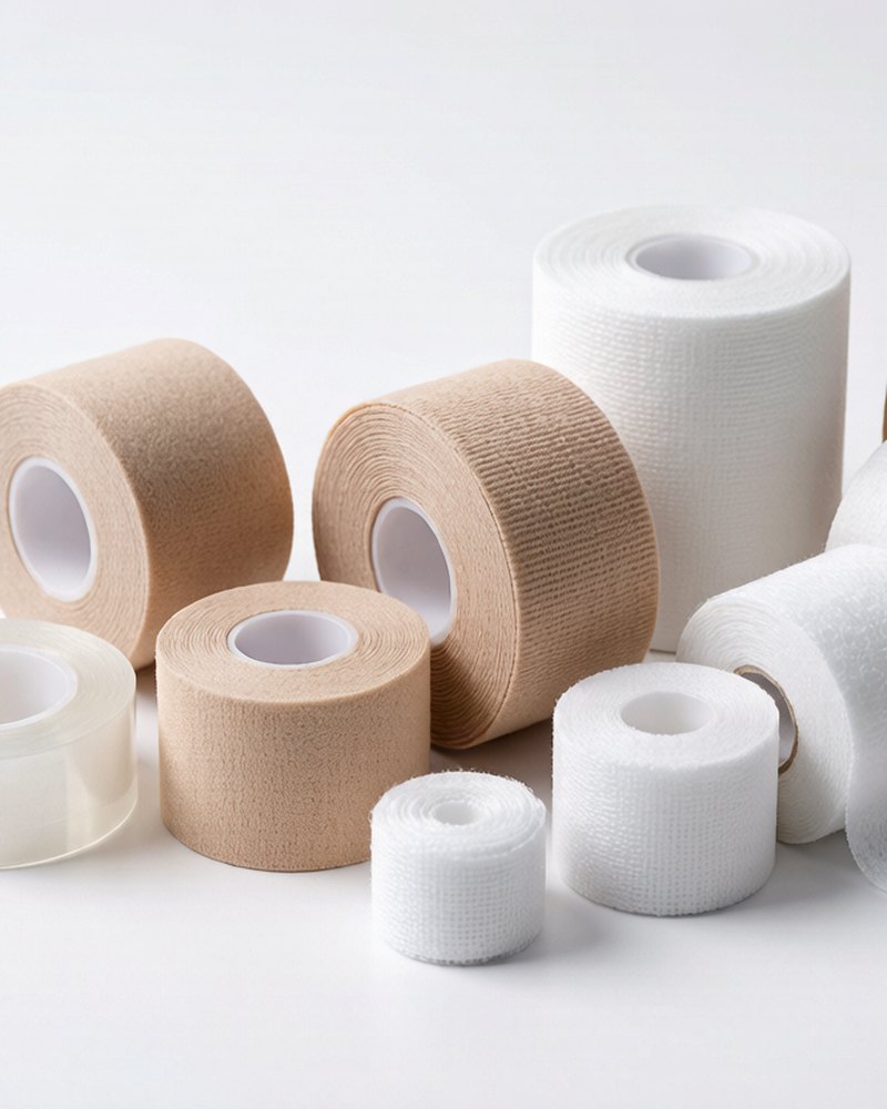 Medical and industrial adhesive tape rolls