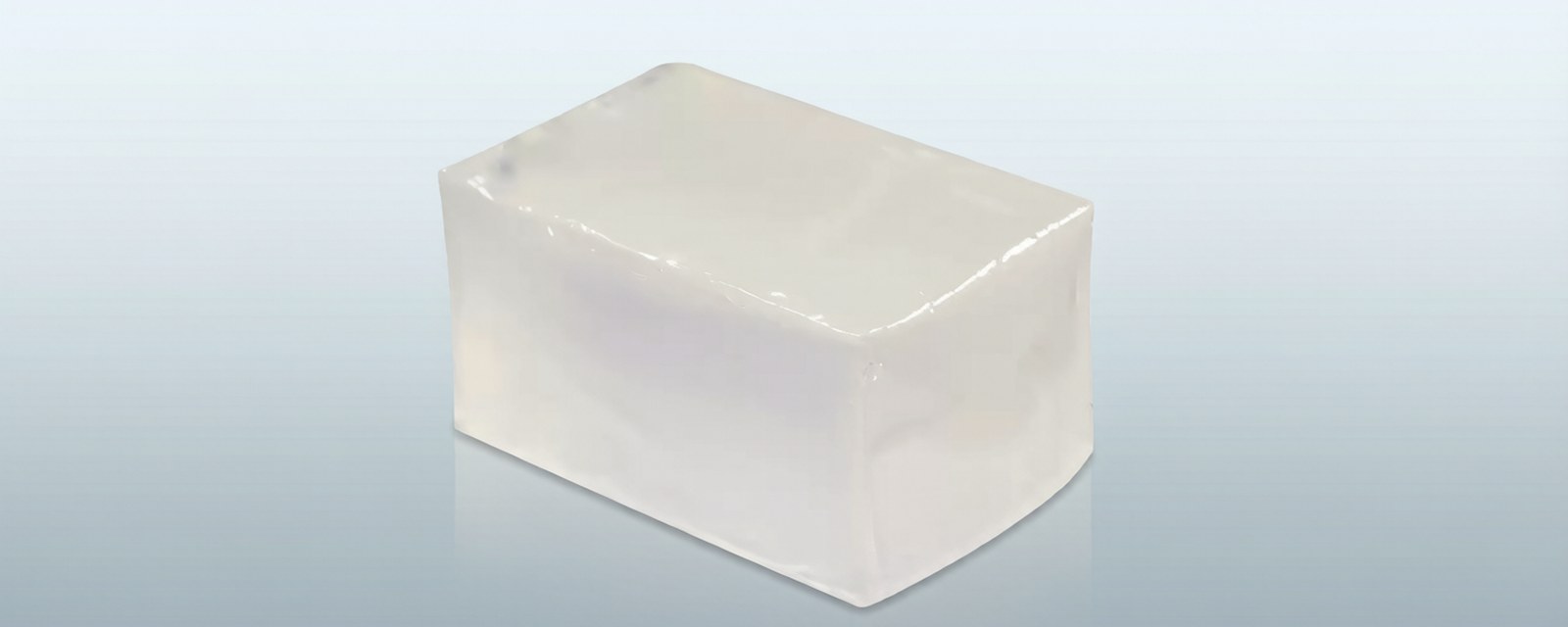 Transparent film and courier-grade hot melt adhesive block
