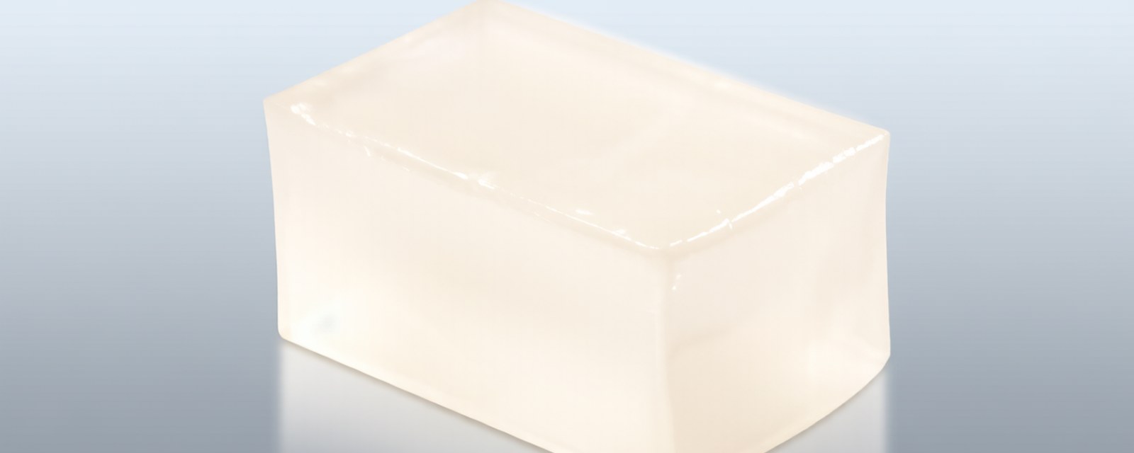 White assembly and hygiene-grade hot melt adhesive block